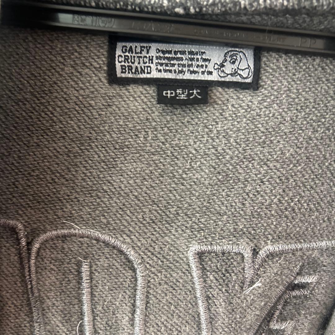 GALFY QUEST グレー ジップアップパーカー