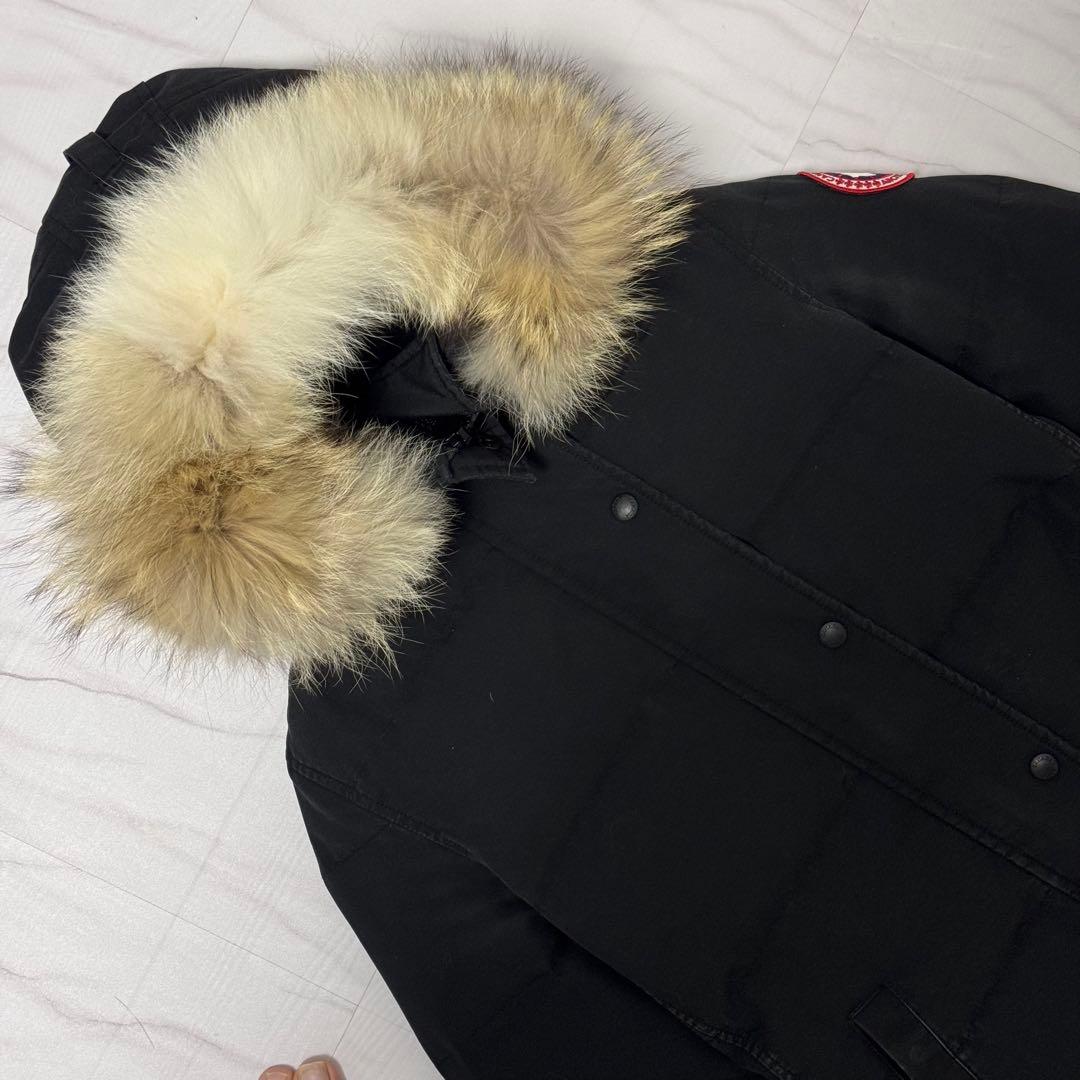 カナダグース マッケンジー ダウンコート サザビー M相当 ブラック 刺繍ロゴ