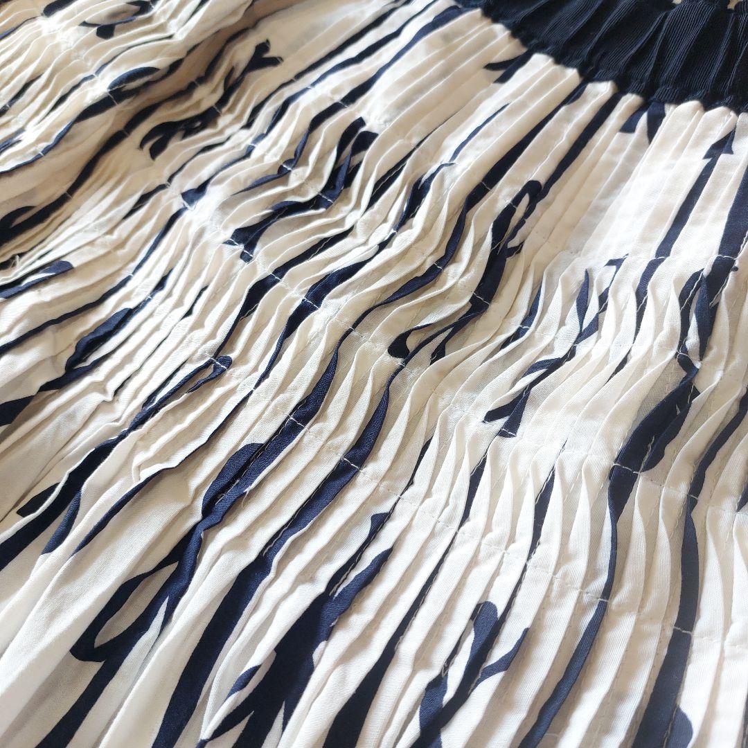 【美品】ミュベール MUVEIL 2022SS リボンストライプスカート 38