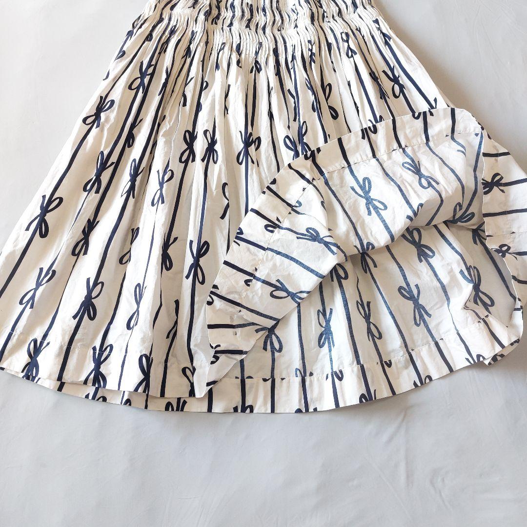 【美品】ミュベール MUVEIL 2022SS リボンストライプスカート 38