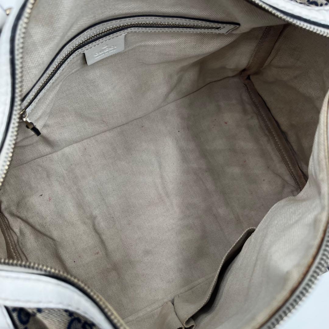 GUCCI グッチ　ボストンバッグ　シェリーライン　キャンバス　gg