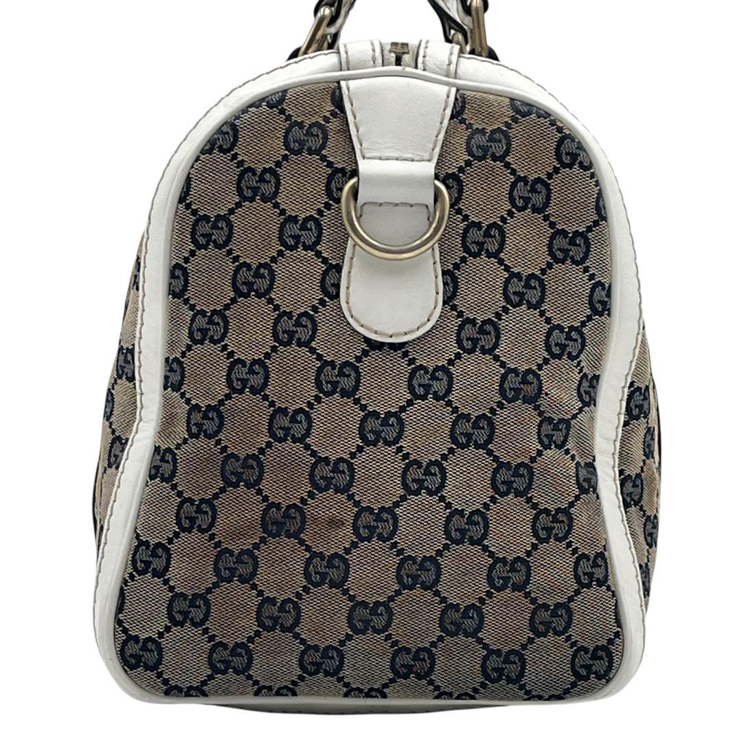 GUCCI グッチ　ボストンバッグ　シェリーライン　キャンバス　gg