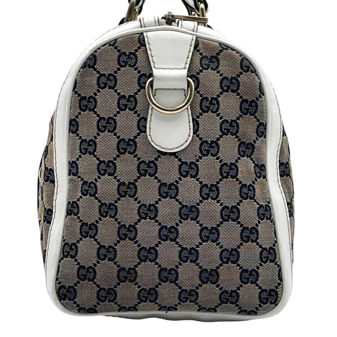 GUCCI グッチ　ボストンバッグ　シェリーライン　キャンバス　gg