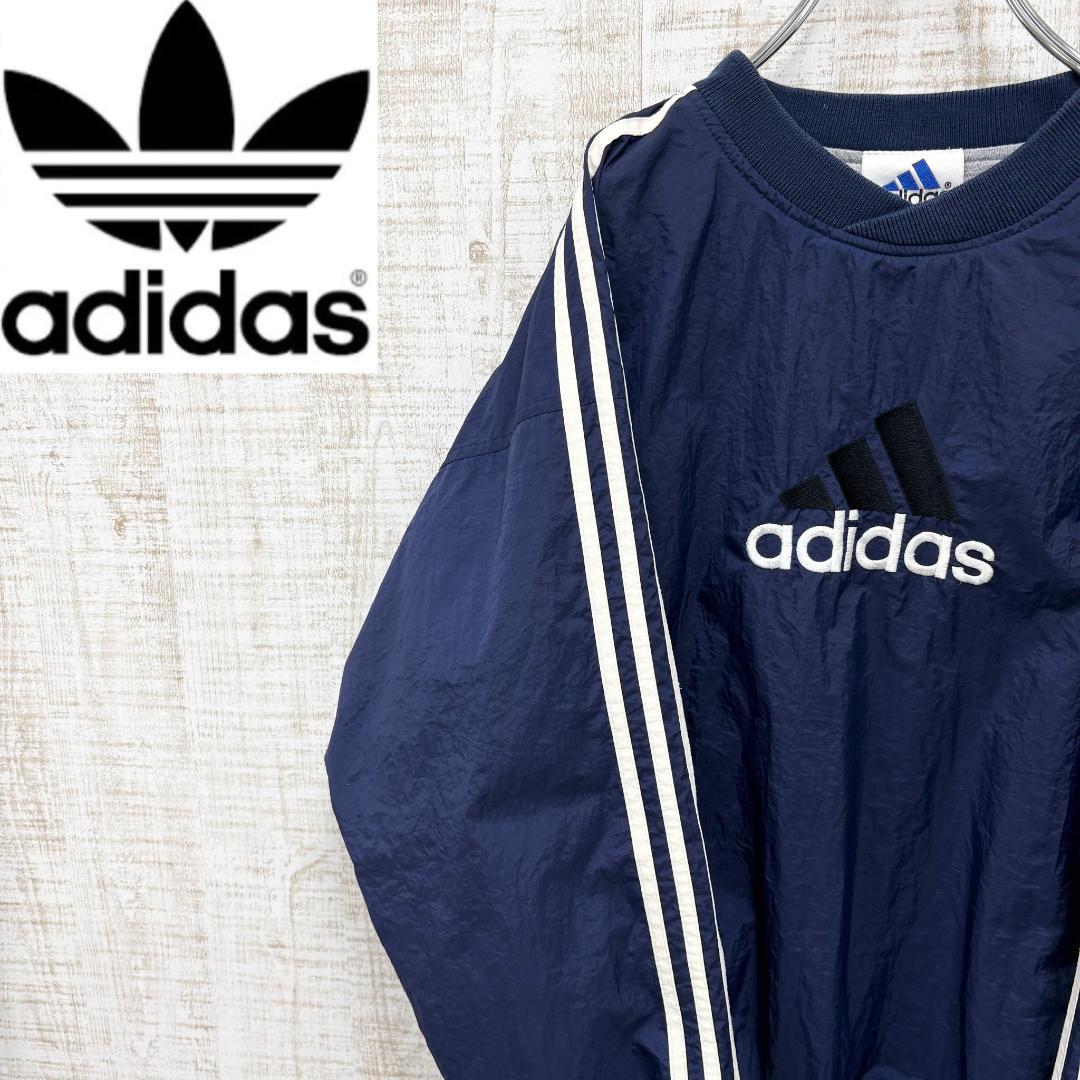 JQ103《常田大希さん着用》アディダス　プルオーバー　刺繡ロゴ　サイドデザイン