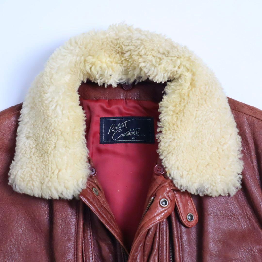 Vintage 90s A2 G1 短丈 襟ボア レザー フライトジャケット