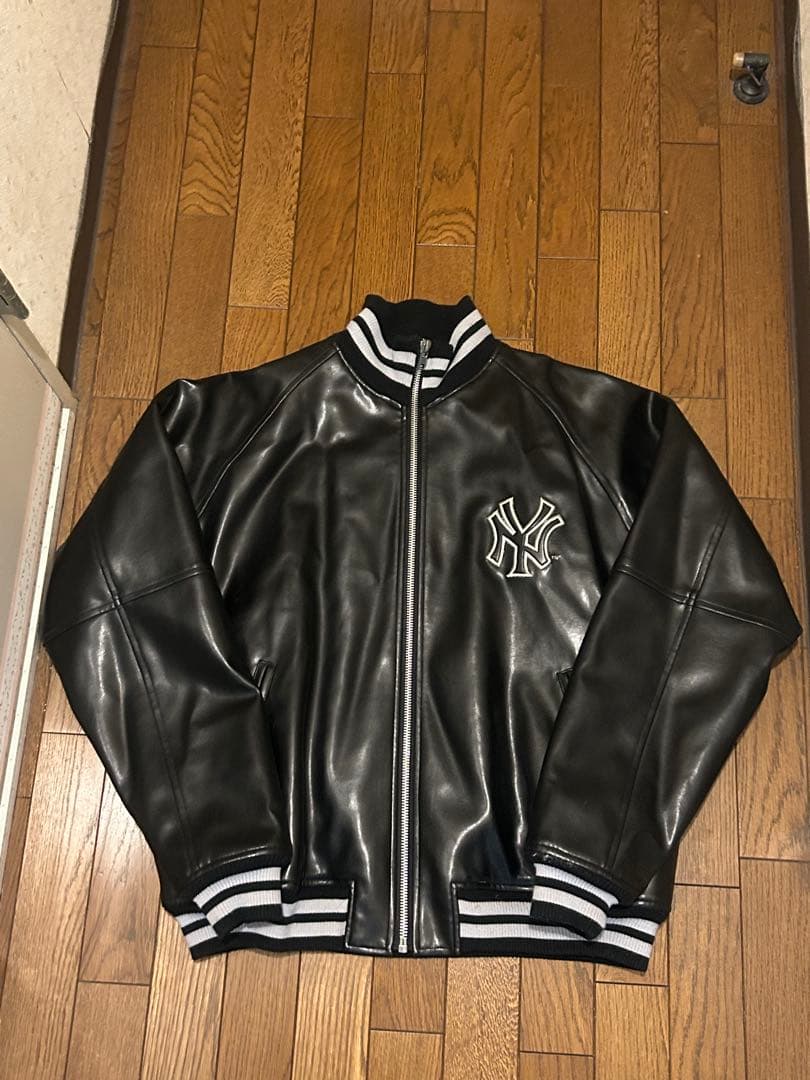 Newyork yankees レザージャケット pvc 漢字