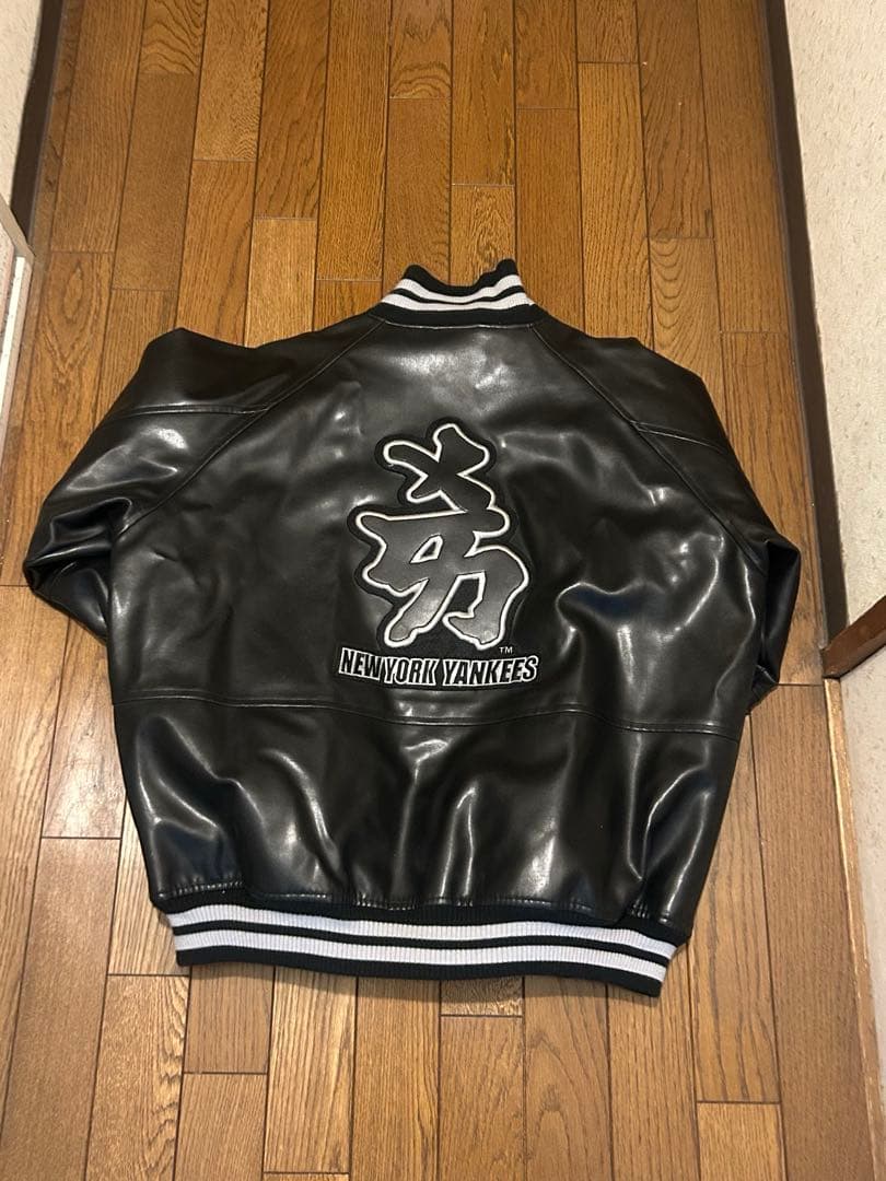Newyork yankees レザージャケット pvc 漢字