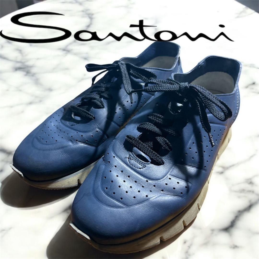 Santoni サントーニ　上質レザースニーカー
