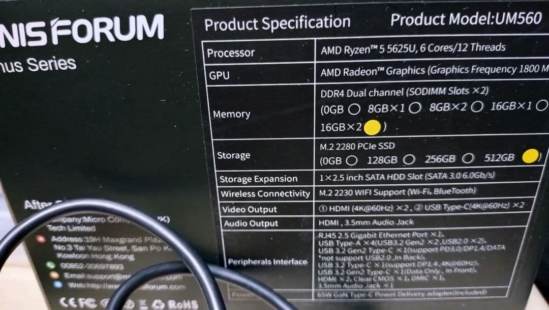 MINISFORUM ミニPC Ryzen 5 メモリ32GB SSD512GB