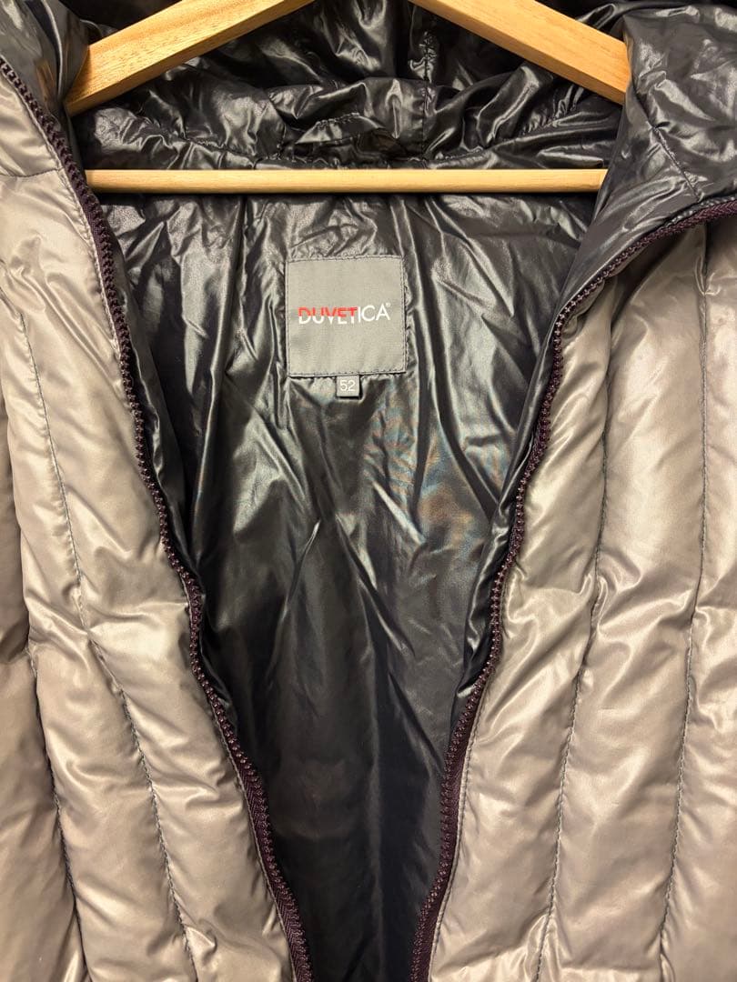 DUVETICA フード付きダウンジャケット グレー