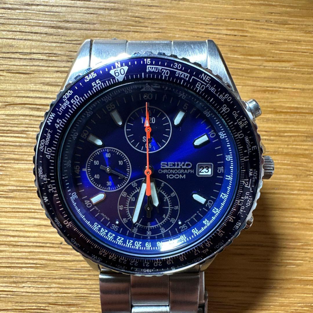 SEIKO クロノグラフ 100M 防水