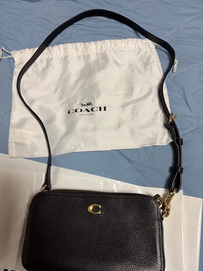 COACH ブラックレザー バッグ