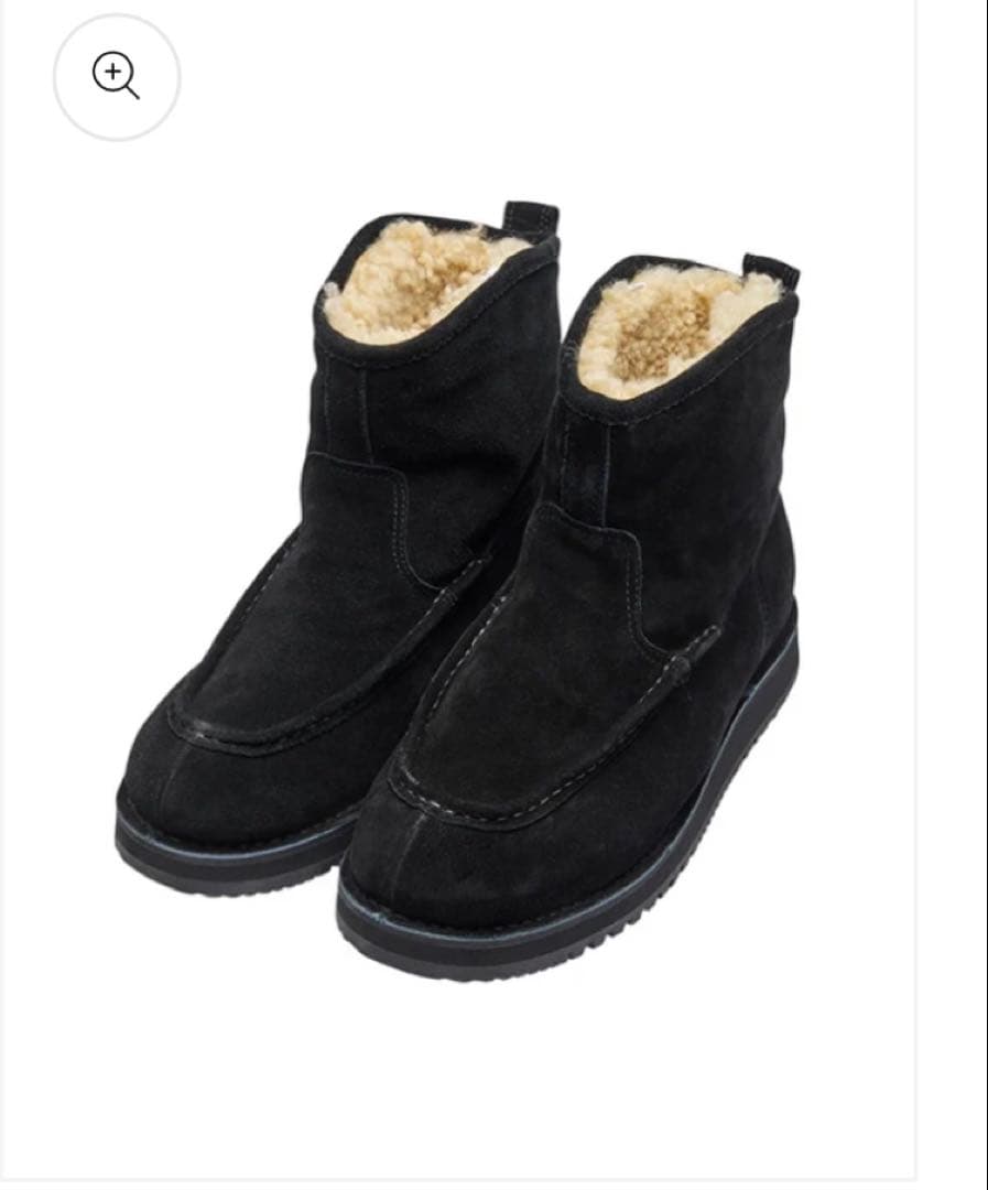 Suicokeスイコック　ムートンブーツRUSS-SD-CMwpブラック24.5