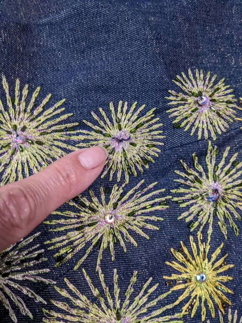 Christian Dior 花火模様 フレアパンツ 38