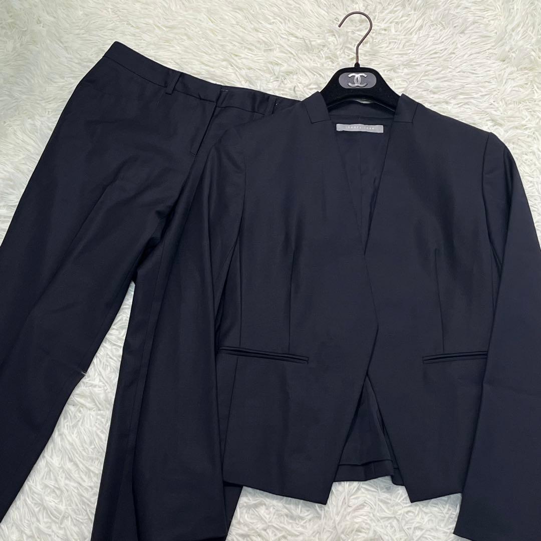 Theory luxe EXECUTIVE ノーカラー パンツスーツ 38