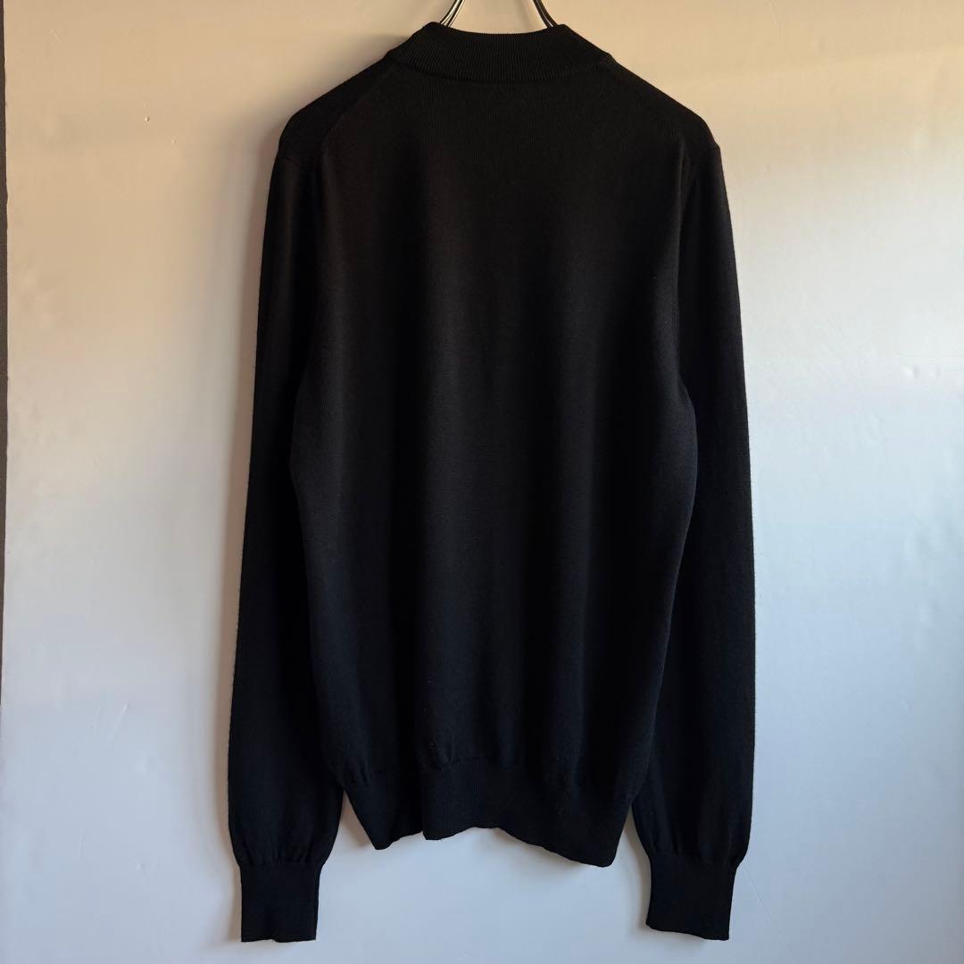 Gran Sasso グランサッソ モックネックウールニット 50 ブラック