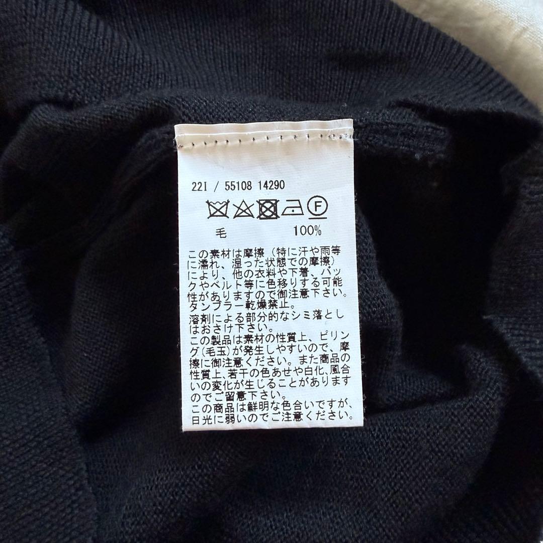 Gran Sasso グランサッソ モックネックウールニット 50 ブラック