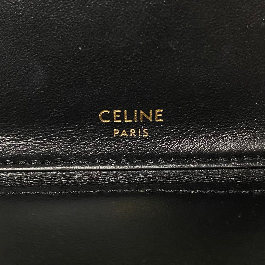 CELINE ゴールドパドロック スモール ストラップウォレット 正規品