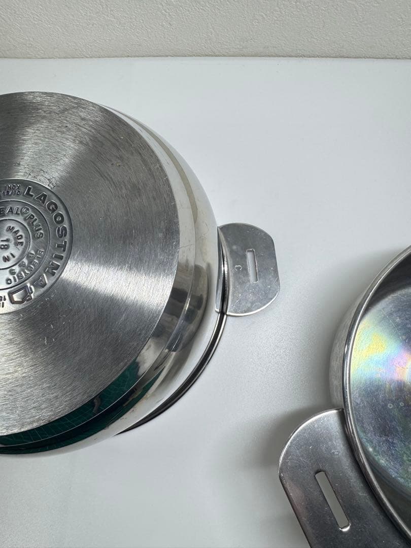 LAGOSTINA ステンレス 両手鍋 3点セット 14•18•20cm