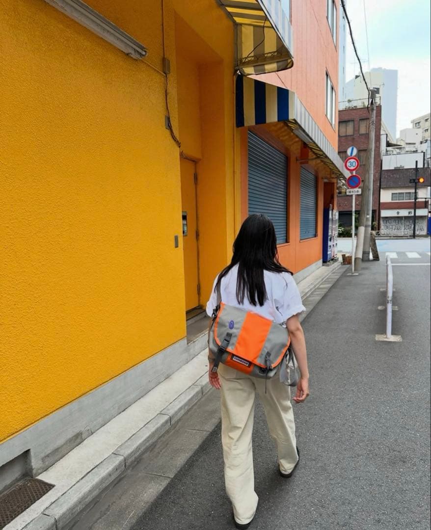 TIMBUK2 メッセンジャーバック　オレンジ　グレー　古着