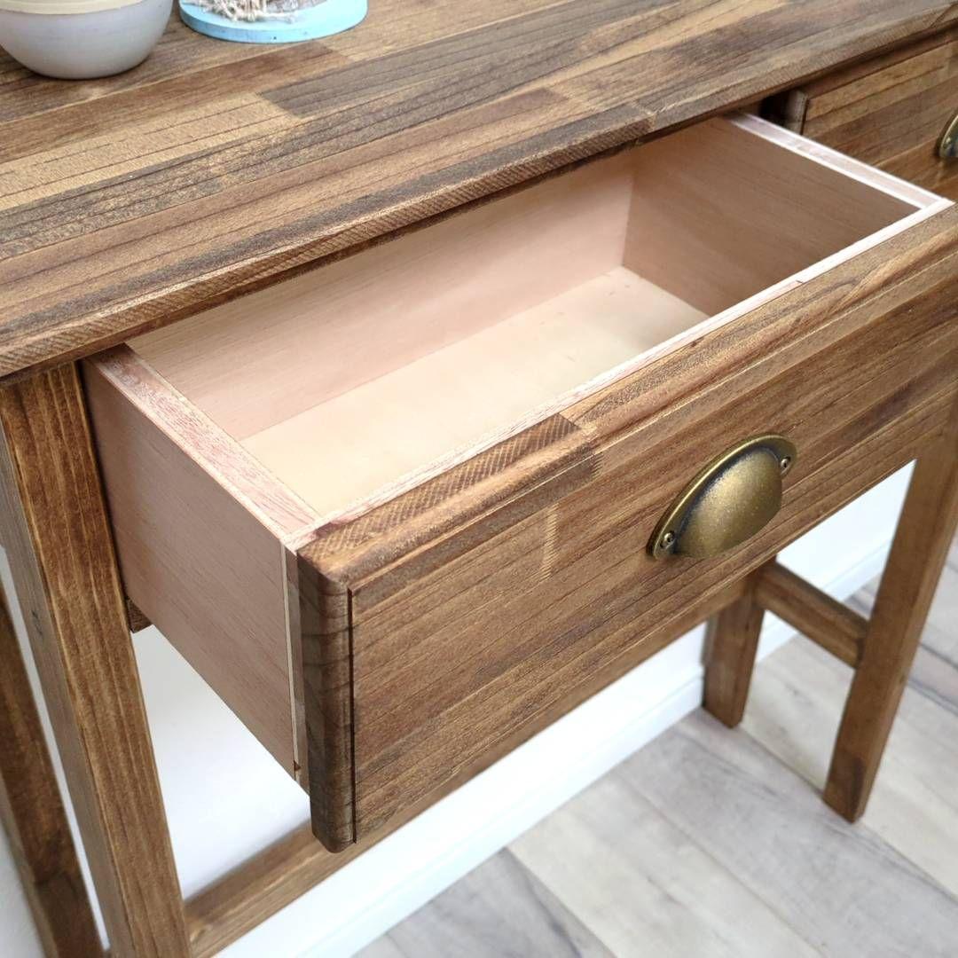 ★R★ページ 引出し付きコンソールテーブル・ワークテーブル 作業台 木製