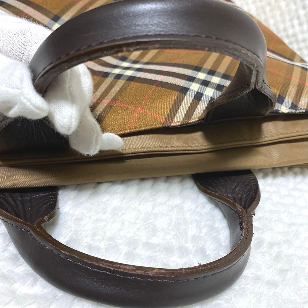 未使用 Burberry バーバリーブルーレーベル ノバチェック ハンドバッグ