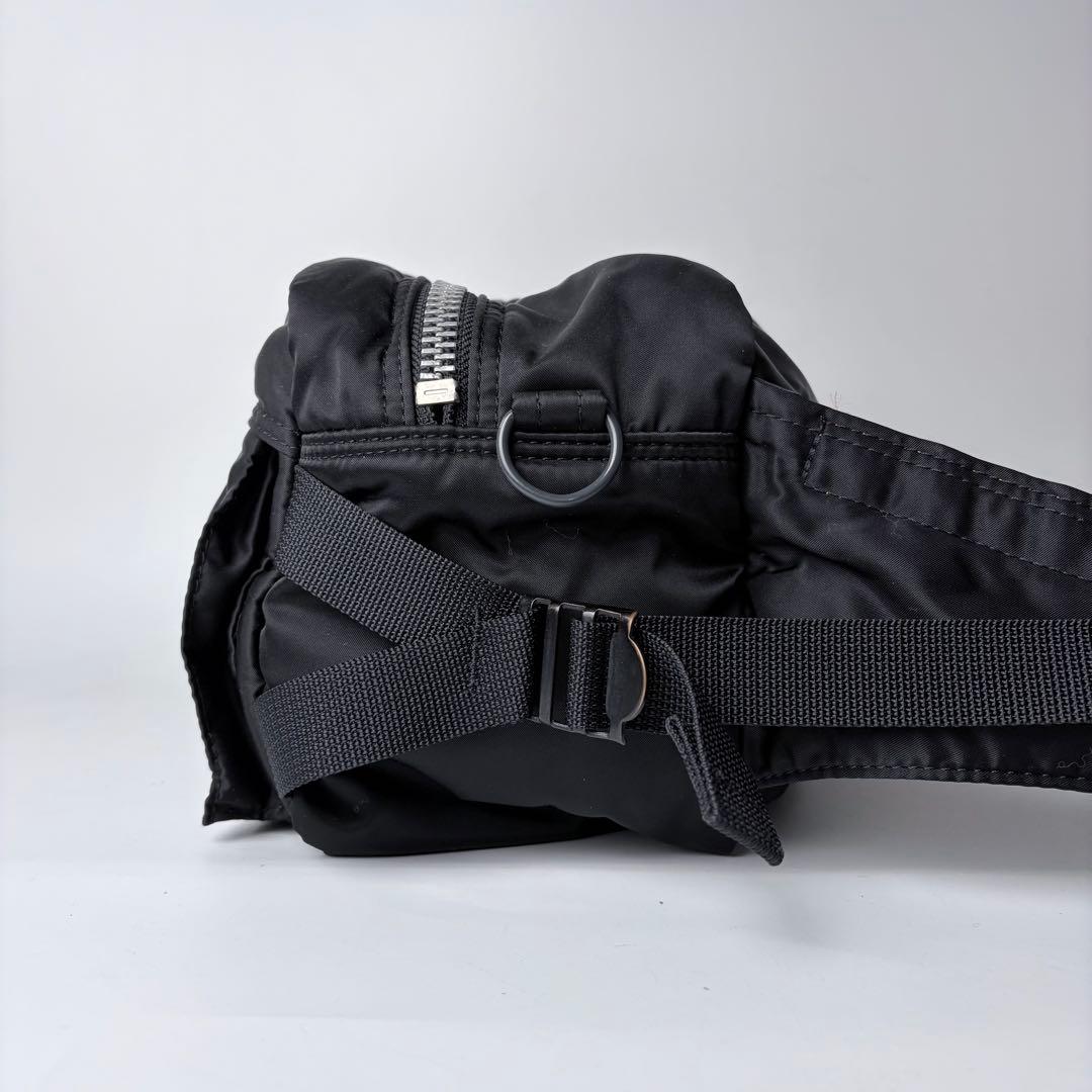 【美品】PORTERポーターTANKERタンカーウエストバック黒ユニセックス