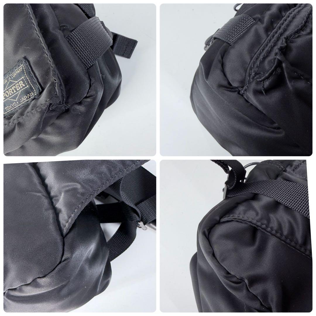 【美品】PORTERポーターTANKERタンカーウエストバック黒ユニセックス