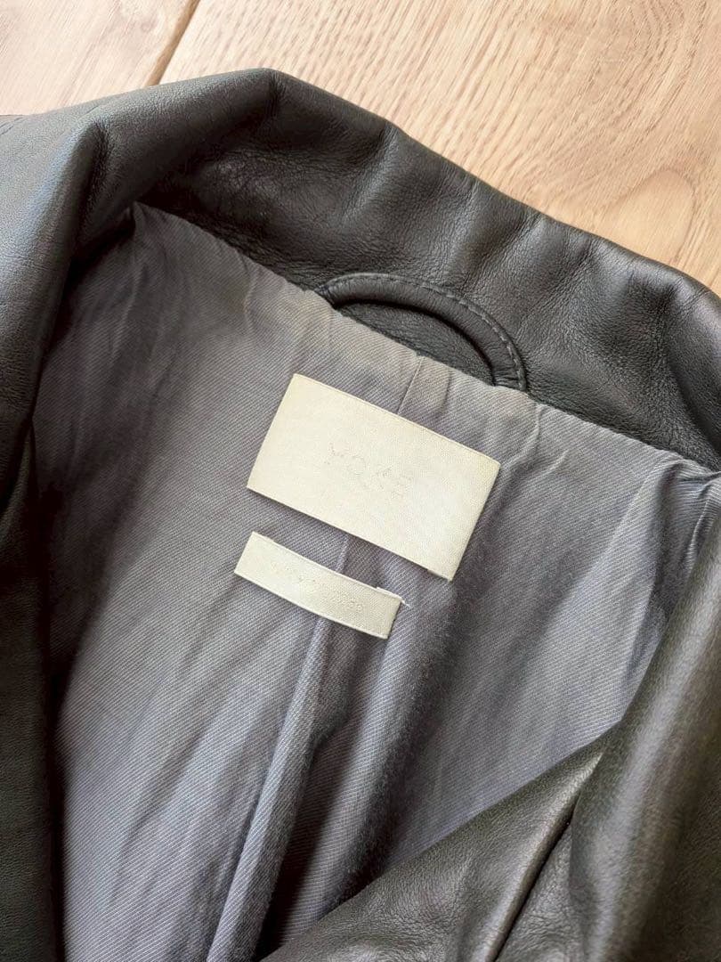 YOKE レザーカーコート ディープグリーン サイズ3