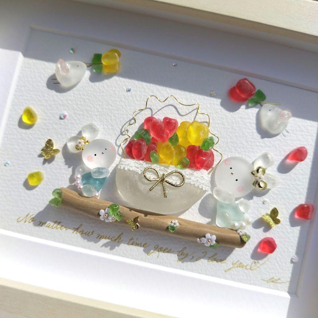 シーグラスアート『 春のこもれび 』