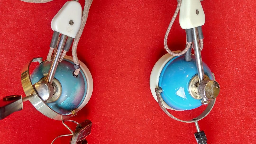 Toshiba 4号交信用送受器 青 有線ヘッドホン