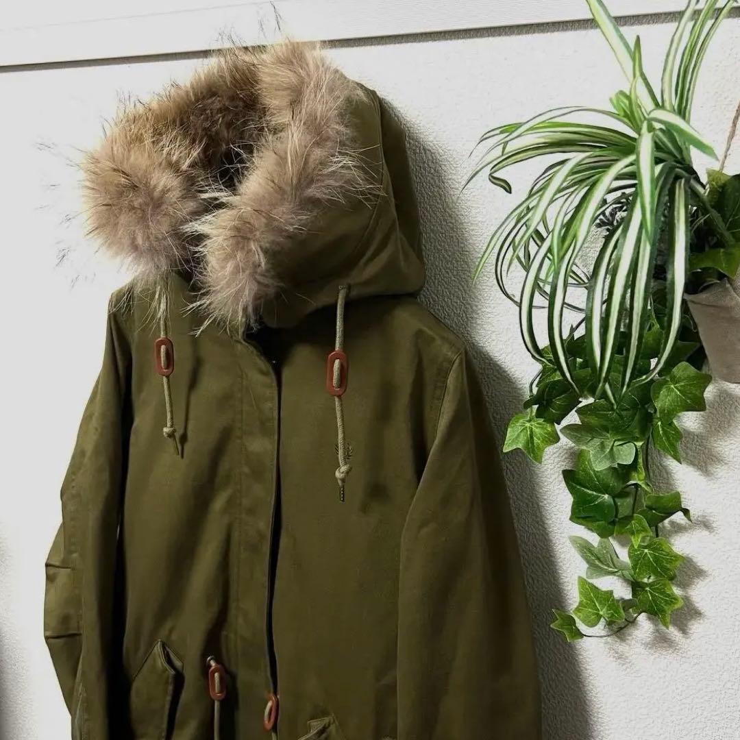 美品【フレッドペリー】 モッズコート ライナー、ラクーンファー付き