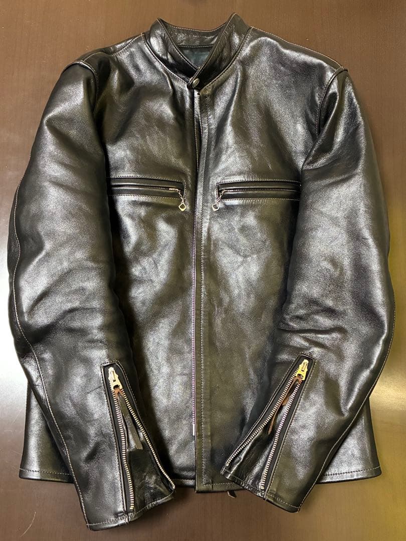 BUCO J-100 シングルライダースジャケット（ホースハイド・茶芯）