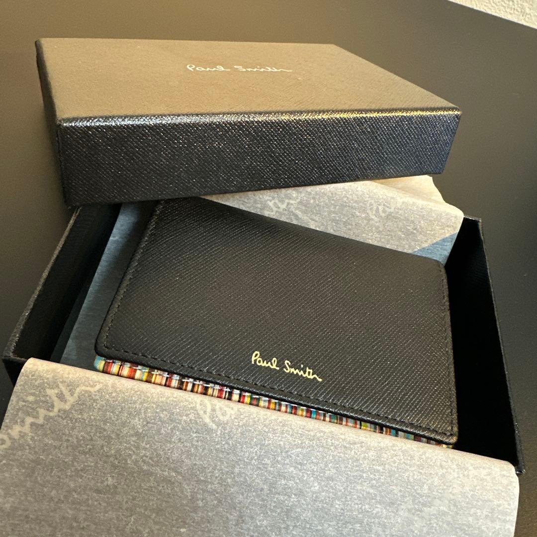 【Paul Smith】カードケース/折り財布/ストライプ/イタリア製/新品
