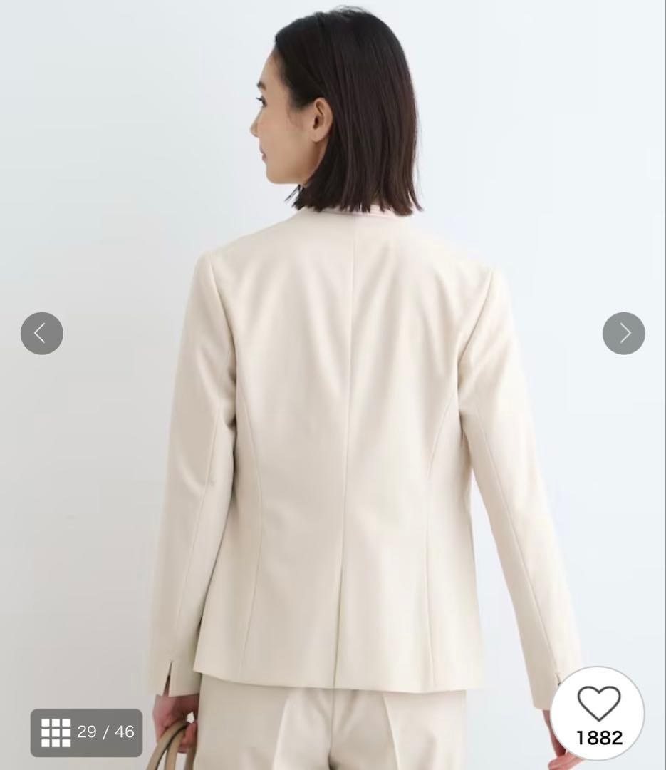 新品　INDIVI パンツスーツ アイボリー系　36