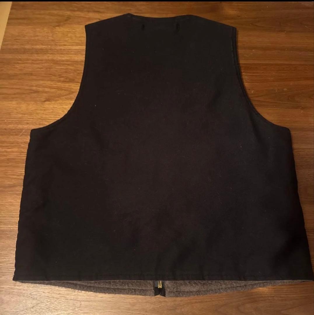 SCHOTT （ショット）裏地アルパカ混ウールデッキベストジャケット ブラック