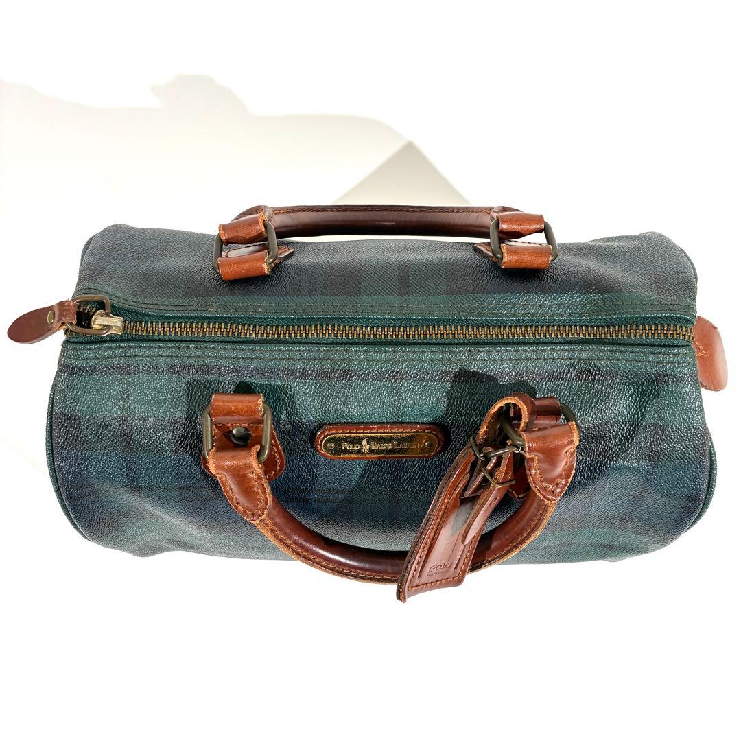 美品★ POLO RALPH LAUREN ミニボストン ブラックウォッチ