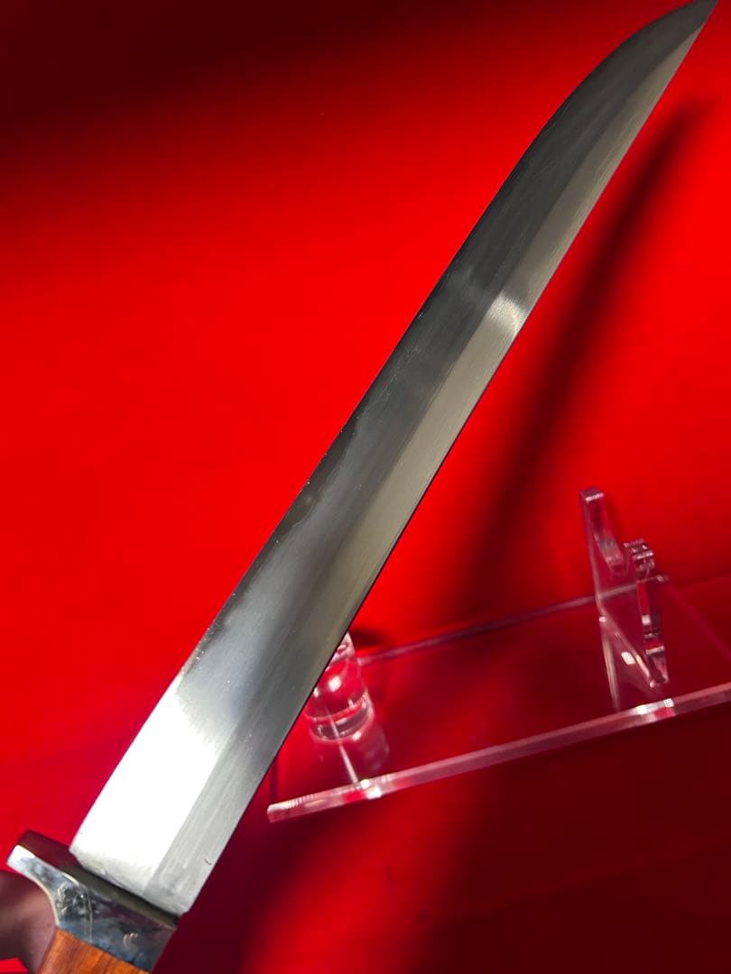 01576 包丁　先丸　鉈　剣鉈　大道工具　玉鋼製　甲伏鍛　箱付　未使用品