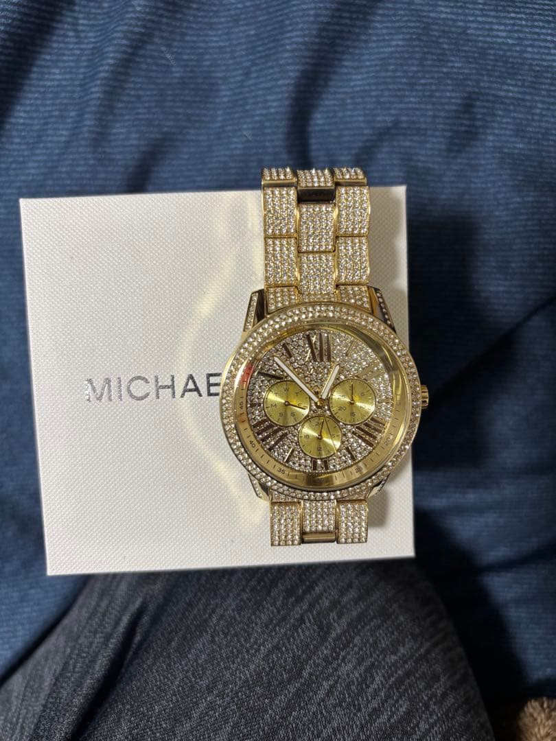MICHAEL KORS ゴールド ストーン装飾 時計