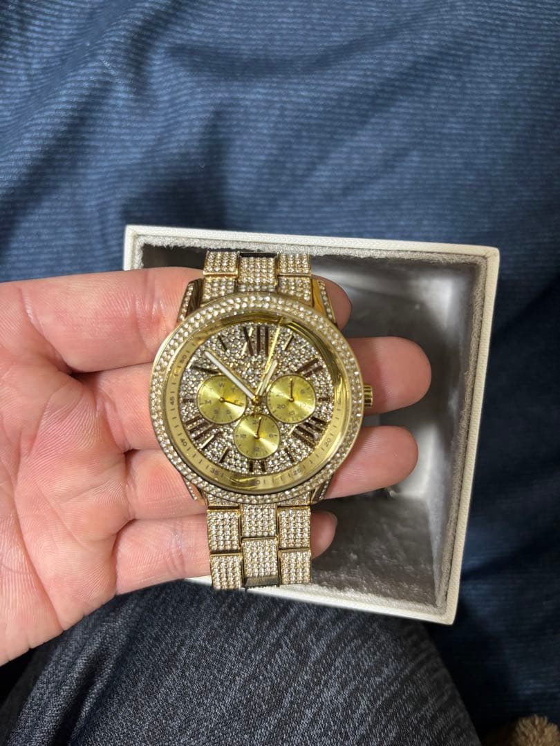 MICHAEL KORS ゴールド ストーン装飾 時計