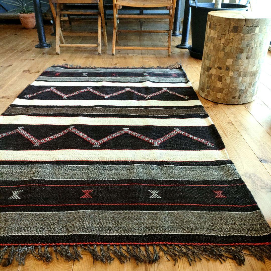 【最終値下げ】 80s ヴィンテージ アフガンラグ　キリム　トライバルラグ