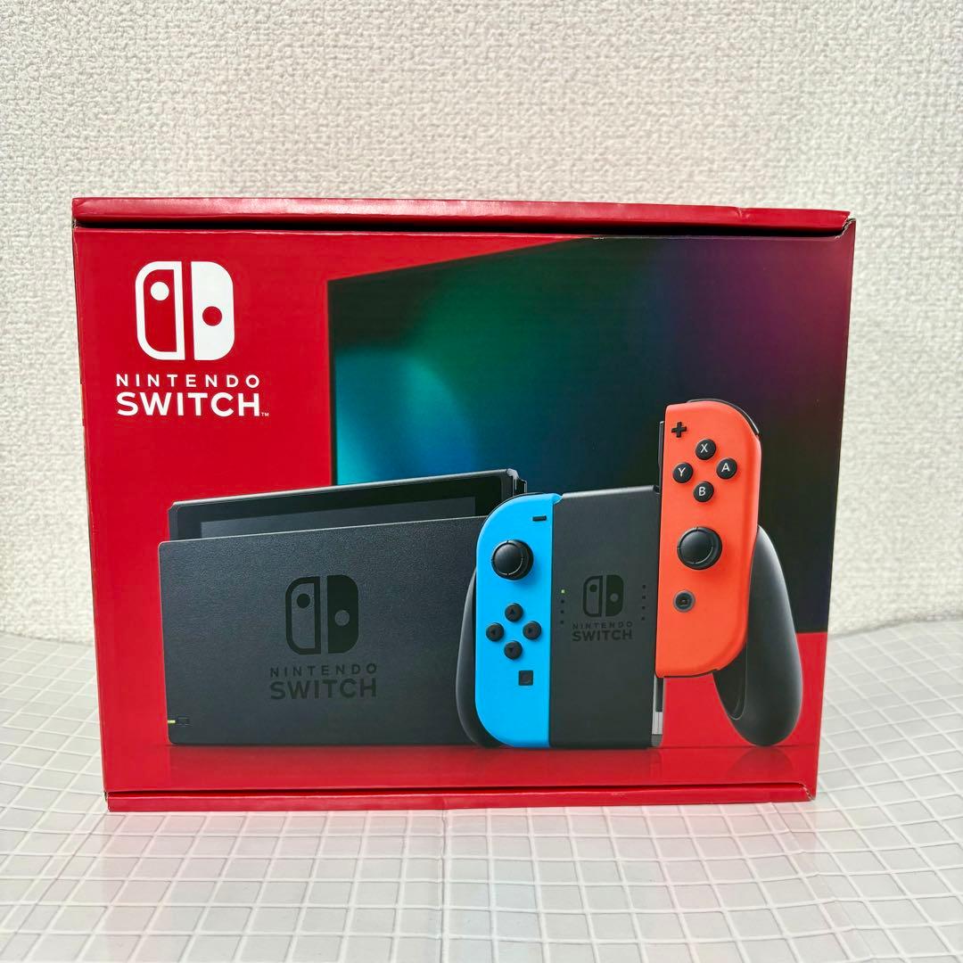 未使用 Nintendo Switch 本体 ネオン 赤青 ニンテンドースイッチ
