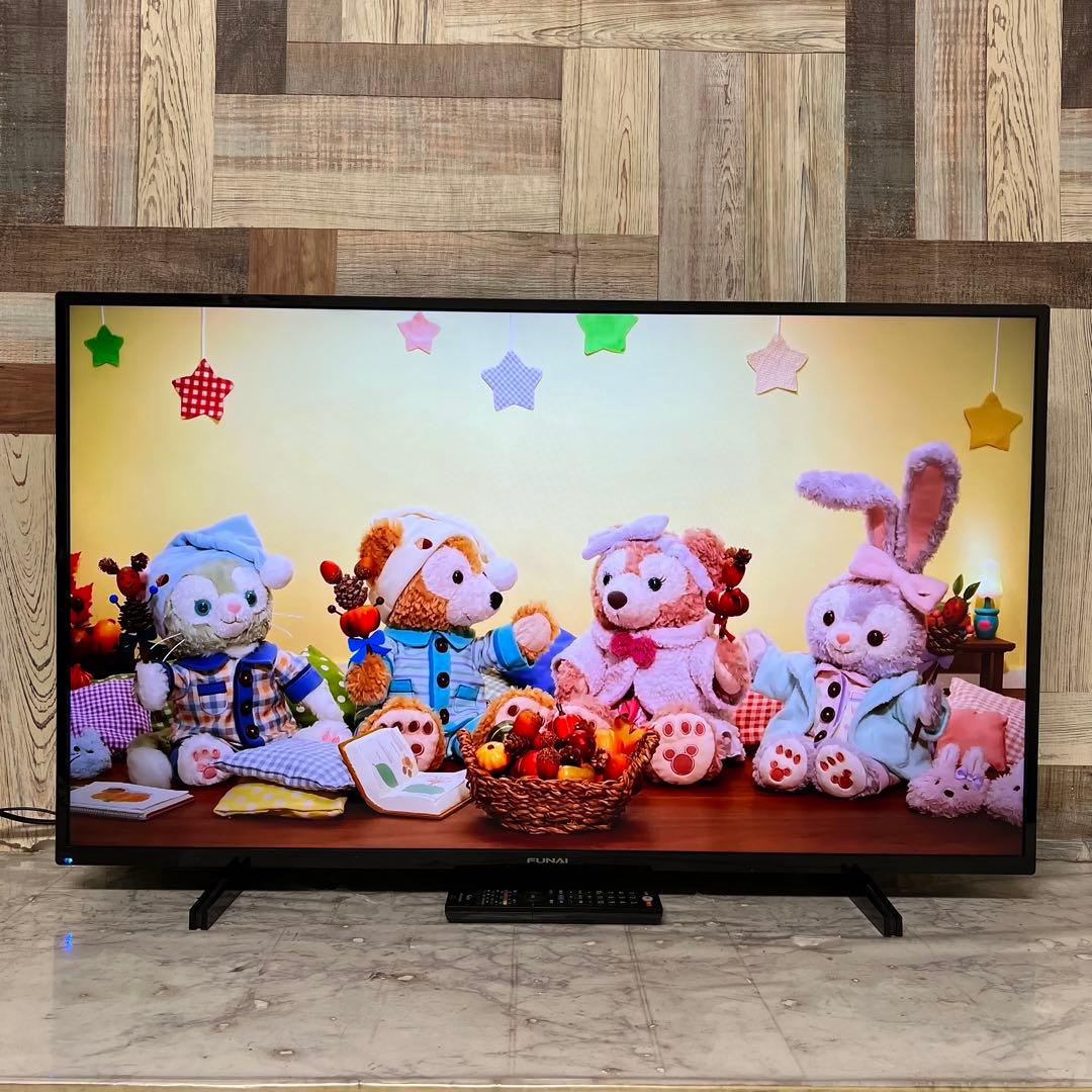 全国送料込❣️フナイ43V型4K チューナ内蔵外付けHDD裏番組録画対応