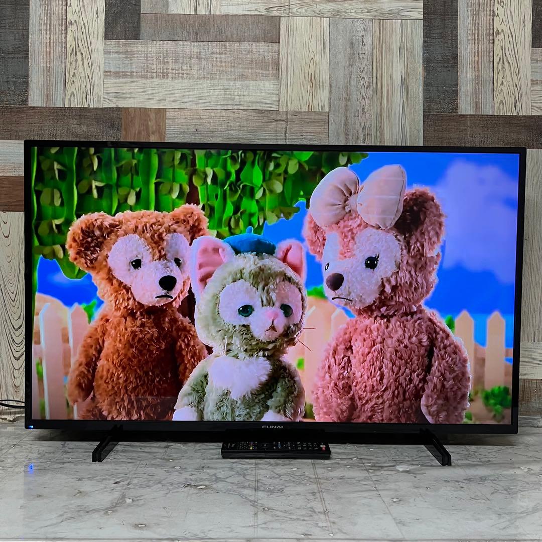 全国送料込❣️フナイ43V型4K チューナ内蔵外付けHDD裏番組録画対応
