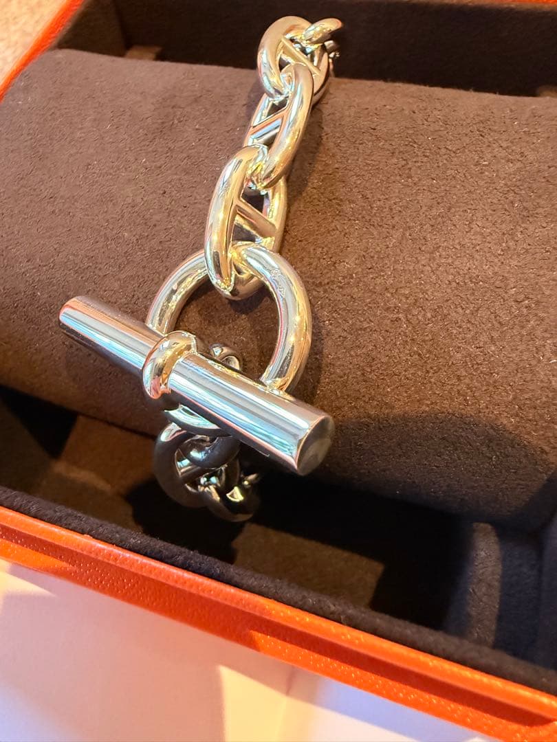 HERMES新品シェーヌダンクルブレスレットGM13 コマ
