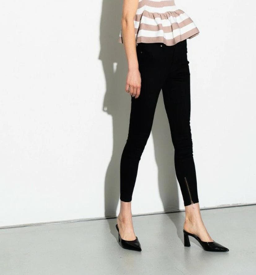 【新品タグ付き】シェリエ/sheller GOLD ZIPblack denim