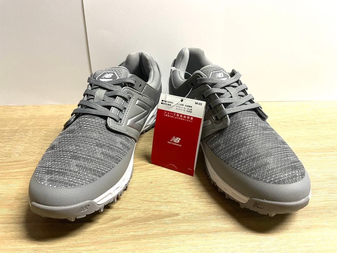 未使用 25.5cm D ニューバランス ゴルフシューズ WG4100GRグレー