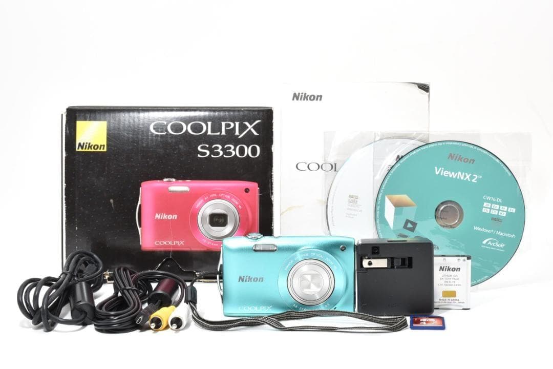 ニコン　Nikon COOLPIX S3300 ミントグリーン《元箱・SD付属》
