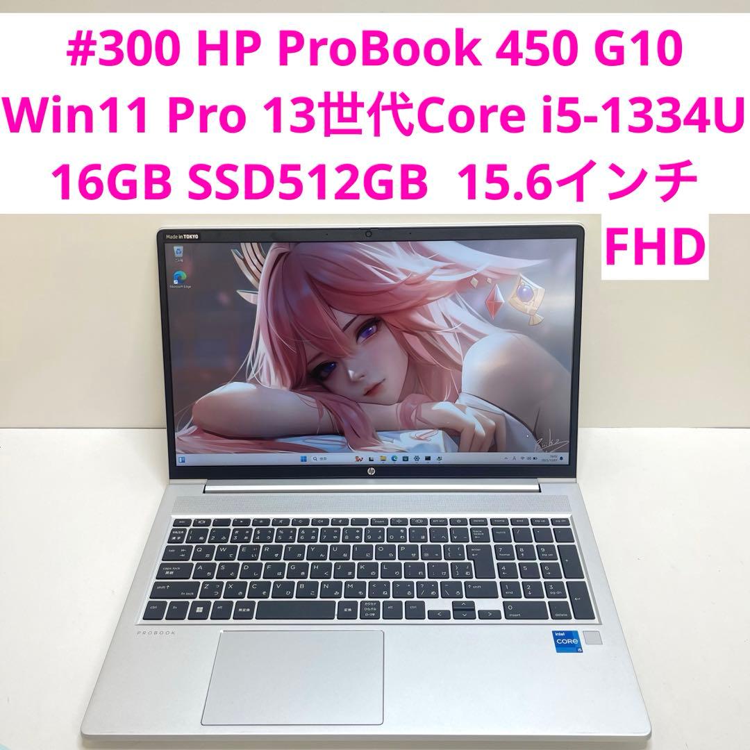 Windowsノート本体 #300 HP ProBook 450 G10 i5-1334U 16GB