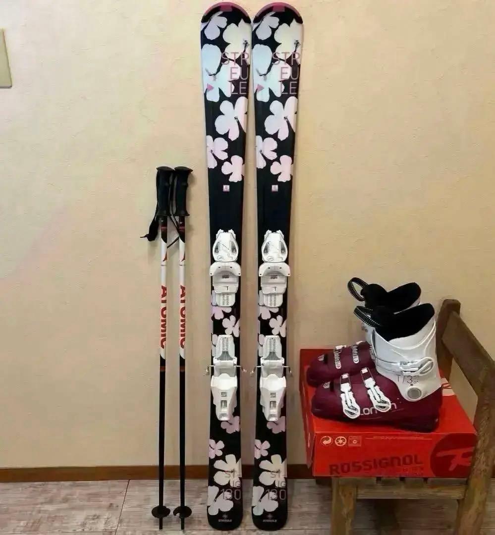 ◾️カービングスキーセット　スキー板130㎝ ブーツ23㎝ 子供用　ジュニア用